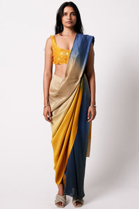 RiRi Blouse with Ombre Masai Godet Sari