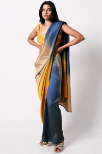 RiRi Blouse with Ombre Masai Godet Sari
