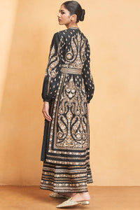 Into The Wilderness Kurta Set - Black