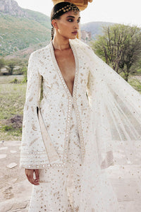 Sikara Gharara Set - Ivory