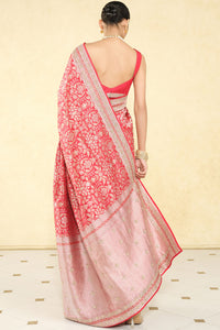Bhaanavi Benarasi Silk Saree - Red