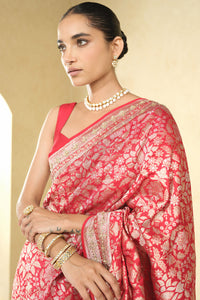 Bhaanavi Benarasi Silk Saree - Red