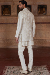 Palaksh Hand-embroidered Silk Nehru Jacket