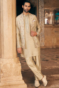 Hemil Printed Silk Nehru Jacket