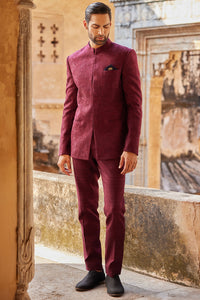 Uprag Embroidered Silk Bandhgala