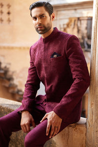 Uprag Embroidered Silk Bandhgala