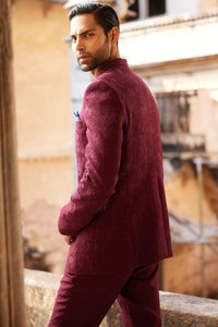 Uprag Embroidered Silk Bandhgala