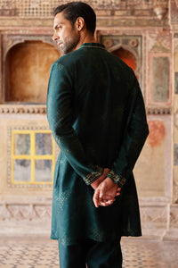 Khidr Printed Silk Kurta