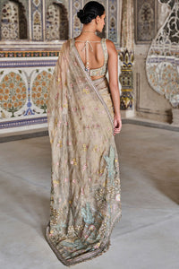 Suramya Embroidered Zardozi Silk Saree