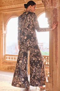 Izar Printed Sequin Jacket Set