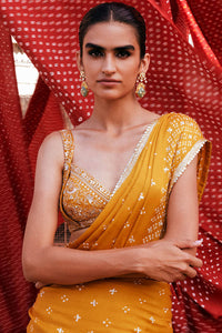 Bahi Handcrafted Bandhani Silk Saree