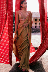 Maywa Handcrafted Bandhani Silk Saree