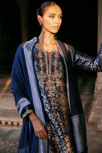 Samahita Benarasi Silk Suit Set - Blue