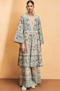 Flora and Fauna Kurta Set - Gold