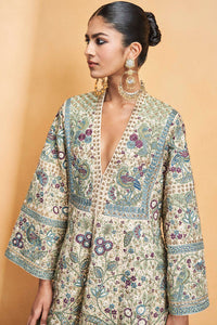 Flora and Fauna Kurta Set - Gold