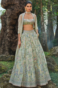 Alazani Embroidered Silk Lehenga Set