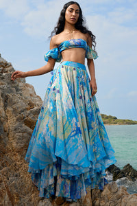 Chatoyante Asymmetrical Skirt Set