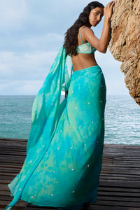 Praya Georgette Pre-draped Saree Set