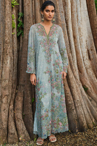 Silaam Printed Kaftan - Powder Blue