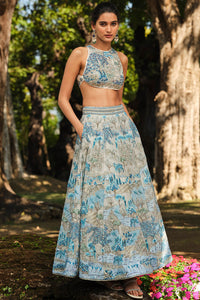 Riverine Resham Silk Skirt Set