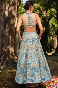Riverine Resham Silk Skirt Set