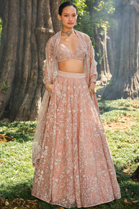 Forest Rose Silk Lehenga Set