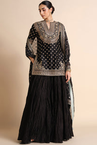 Sahasra Gota Patti Silk Sharara Set