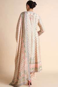 Indivarini Printed Silk Anarkali
