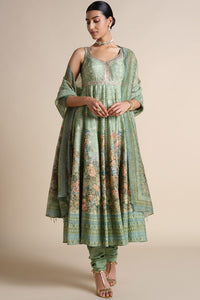 Avolnea Silk Anarkali Set