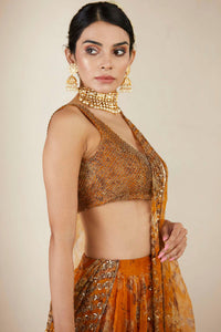 Mustard Floral Lehenga Set