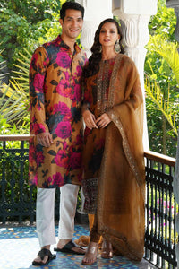 Mustard Floral Kurti Set