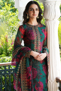 Teal Green Floral Kurti Set