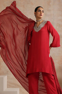 Anvi Kurta Set Red