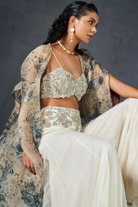 Champagne Blue Cape Set