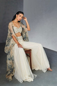 Champagne Blue Cape Set