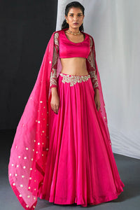 Fuchsia Ambi Jaal Embroidered Lehenga