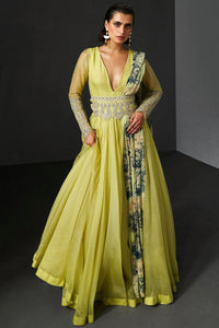 Mint Green Organza Anarkali