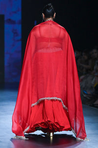 Red Bustier & Sharara Set