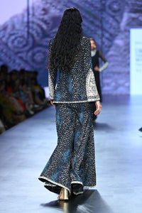 Rosette Embroidered Bow Jacket & Sharara Set