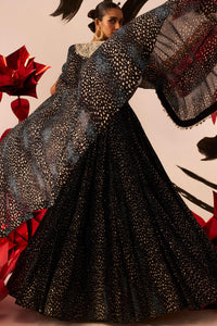 Rosette Embroidered Cape & Skirt Set