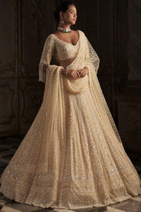 Cream Pearl Lehenga Set