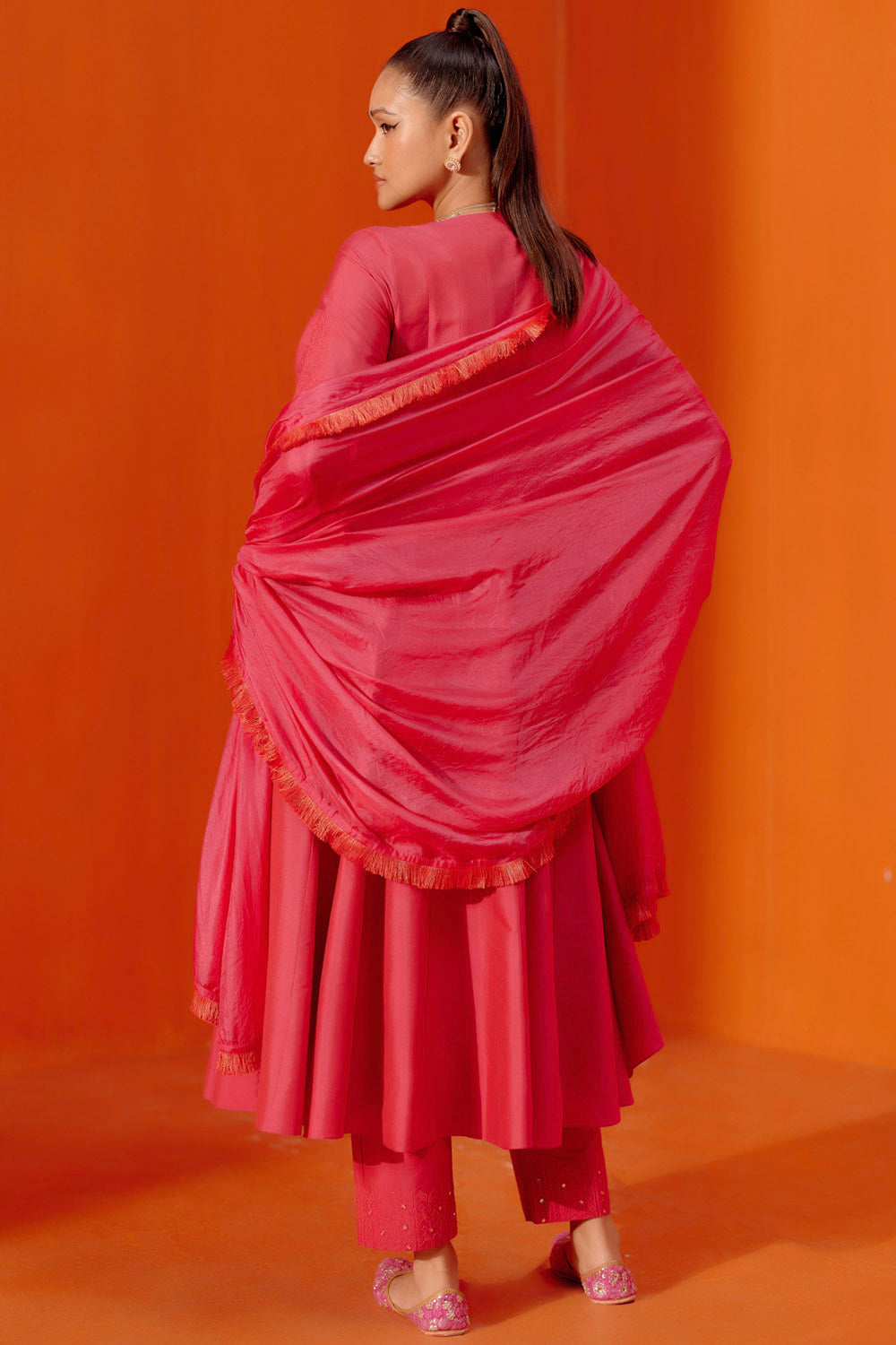 Devnaagri  Blush Pink Embroidered Satin Saree – LIVEtheCOLLECTIVE