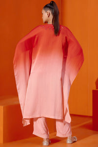 Red Ombre Kaftan Set