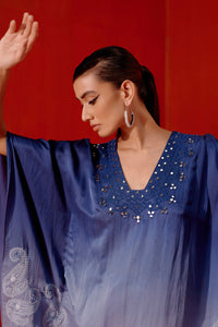 Blue Ombre Kaftan Set