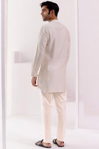 Ivory Embroidered Chanderi Kurta Set