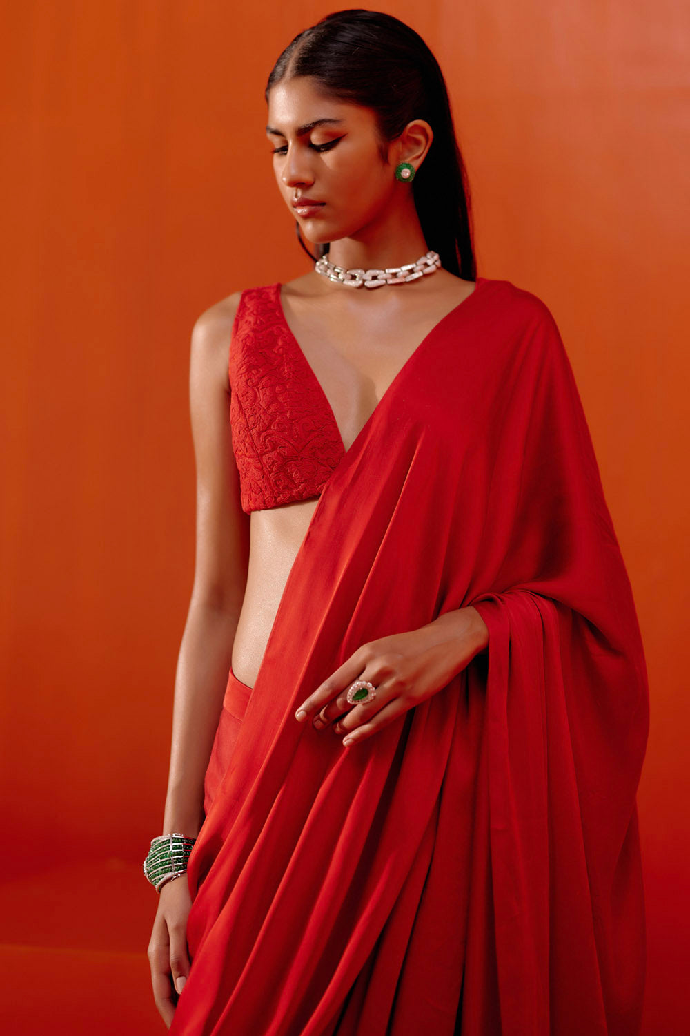 Clovia - Clovia Red Saree Shapewear. This wedding season