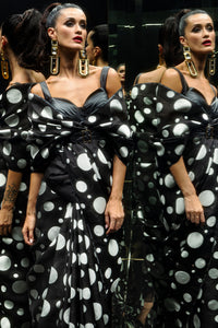 Black Confetti Saree