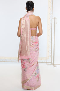 Handwoven Cotton Candy Printed Saree