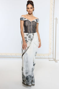 Handwoven Black Printed Saree