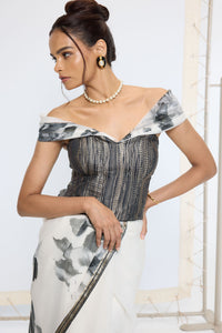 Handwoven Black Printed Saree